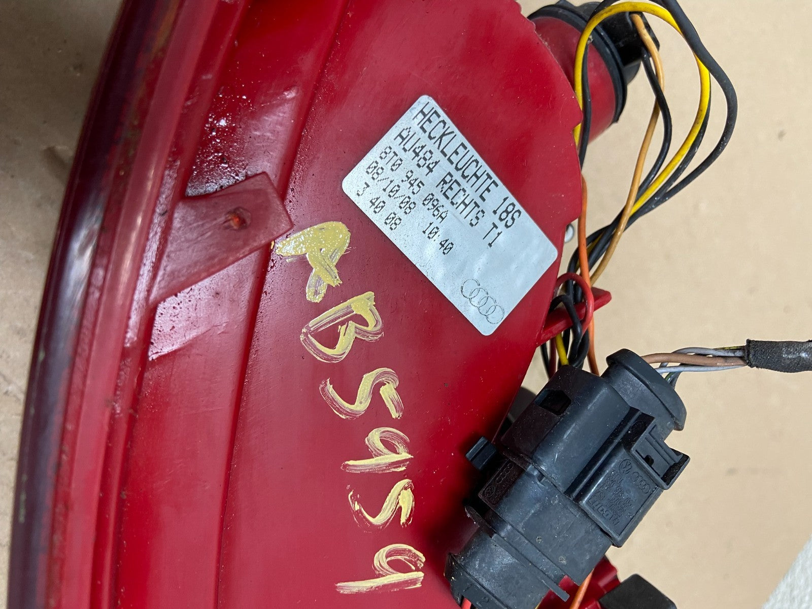 2008 - 2012 Audi A5 S5 Right Passenger Rh Side Tail Light Oem AB5959 DG6