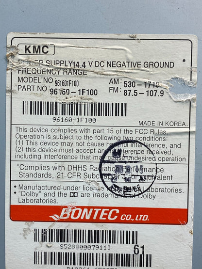 2005-2010 Kia Sportage AM FM Radio MP3 Singe Disc CD Cassette Player AI7641 DG6