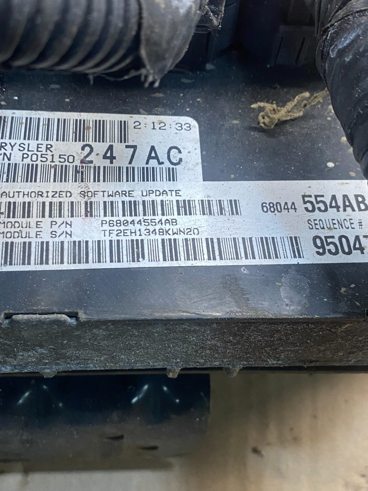 2008 2009 Caravan Town & Country 3.3L Engine Control ECM p68044554ab AH4753 DG2