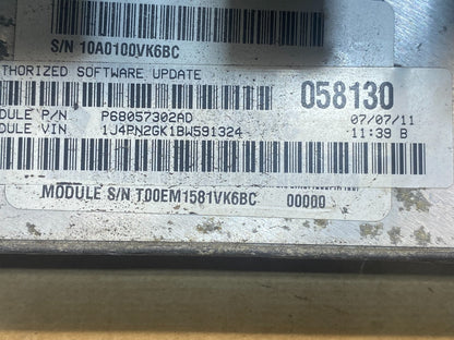2011 Jeep Liberty 3.7L PCM ECM ECU Engine Control Module P68057302AD ag6115 DG2