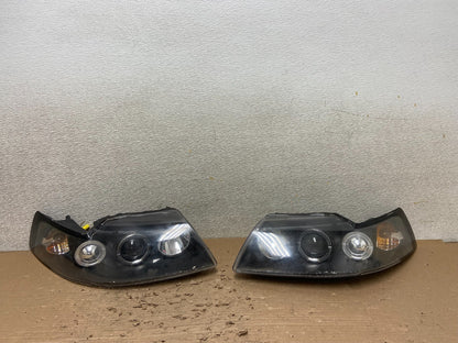 1999 to 2004 Ford Mustang Left+Right Set Side Black LED Headlights AB1719 DW0