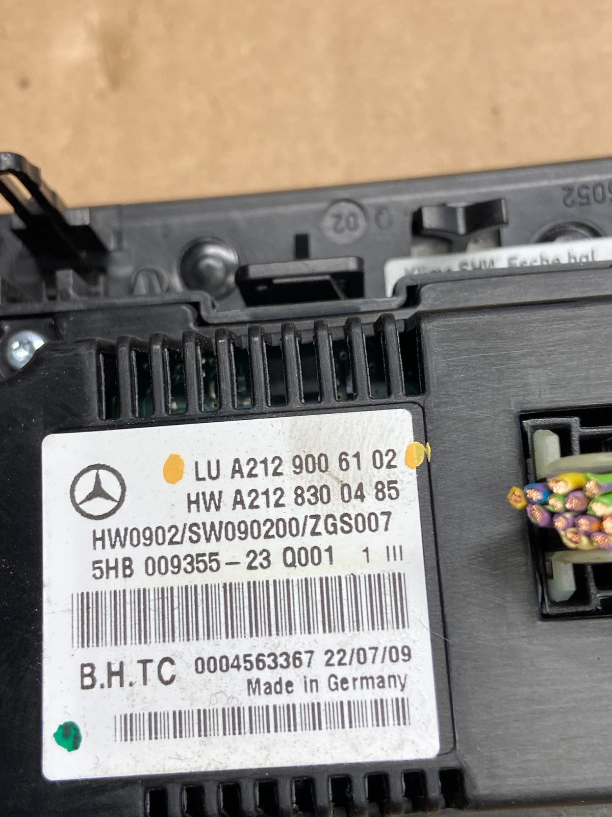 2010-2013 Mercedes W212 E350 E500 A/C Climate Control Panel AI6006 DG4