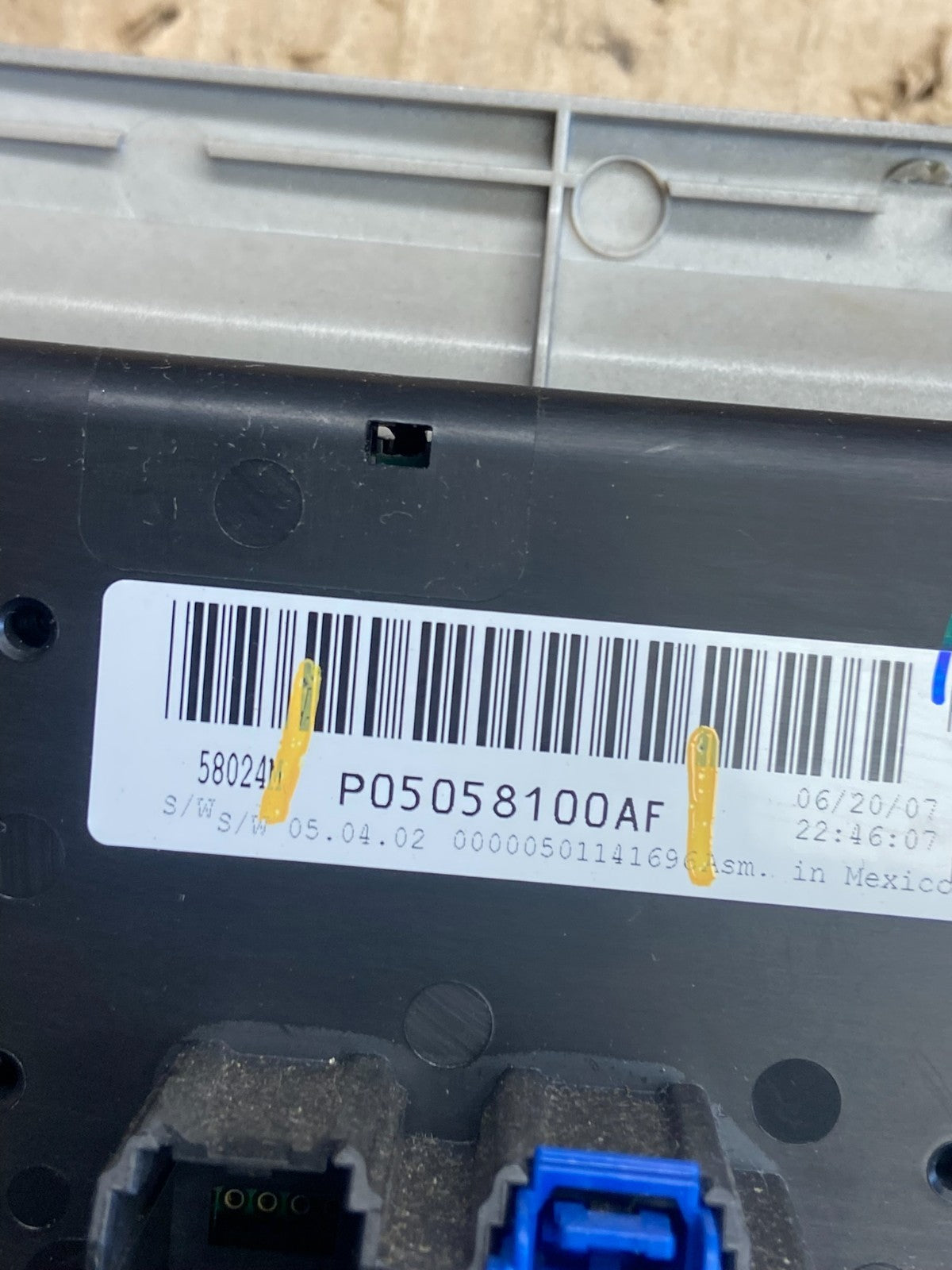 2008 2010 Dodge Avenger Center Dash A/C AC Climate Control Bezel Trim AB96726