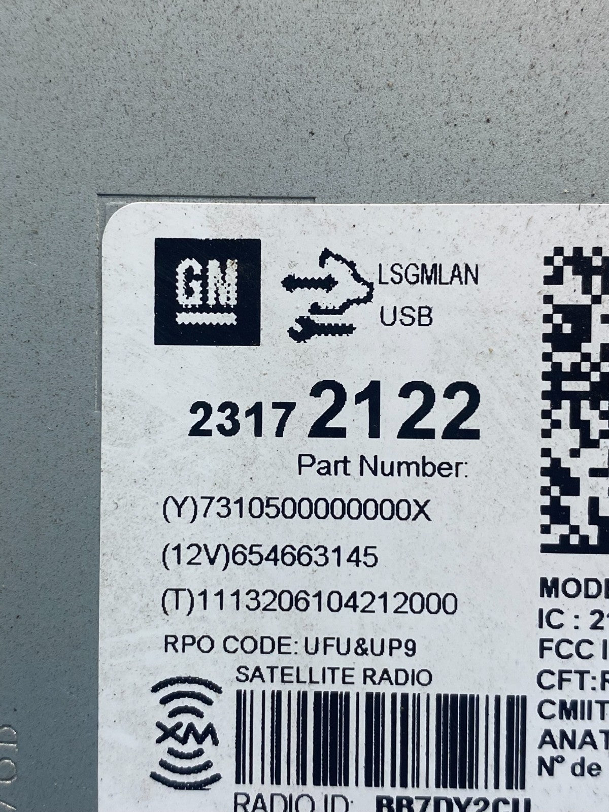 2014 Chevrolet Cruze Radio AM/FM Receiver AD1481 DG6