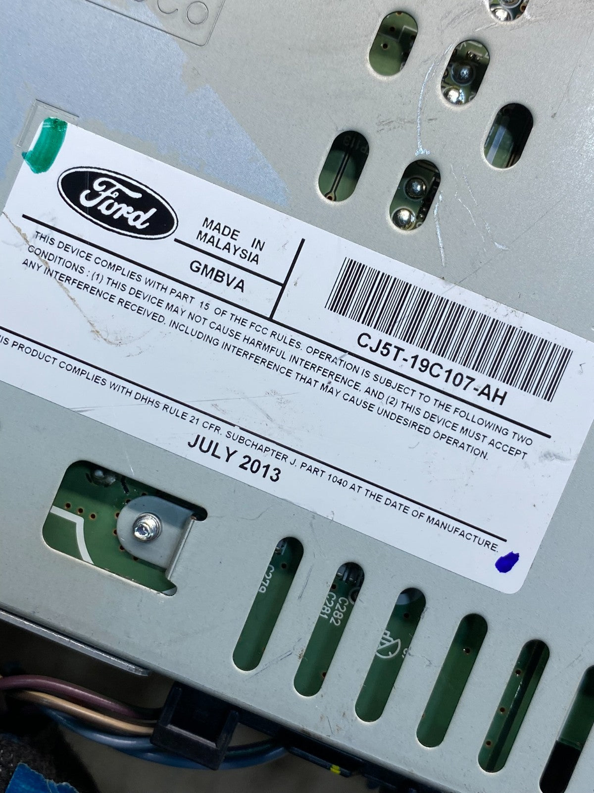 2013 2014 2015 Ford Escape Radio Receiver ID cj5t-19c107-be ai0362 DG6