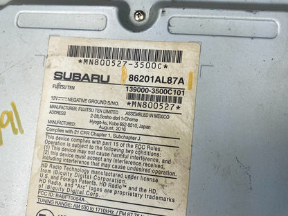2015 2016 2017 Subaru Legacy Am Fm Cd Player Radio Screen Display AB8991 DG7
