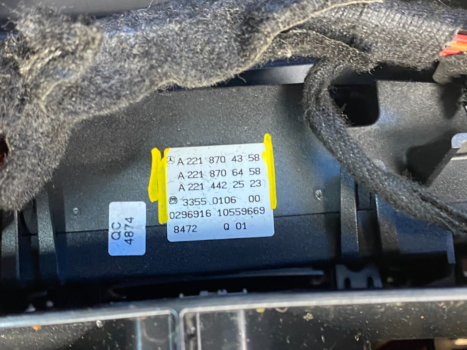 2007-2013 Mercedes W221 S550 S600 Climate Control Clcck Air Vent Bezel P7719 DG6