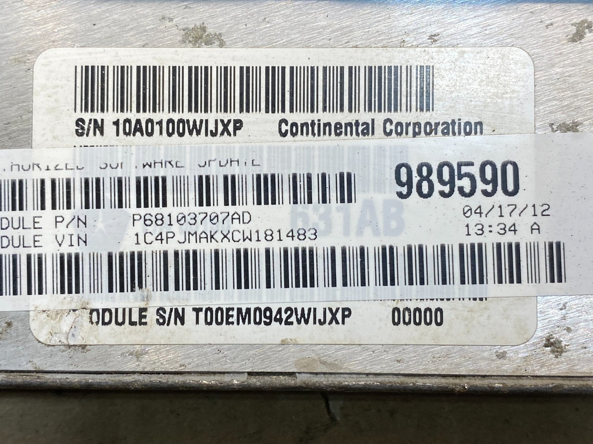 2012 Jeep Liberty 3.7L Engine Control Unit ECU ECM P68103707AD ag3544 DG2