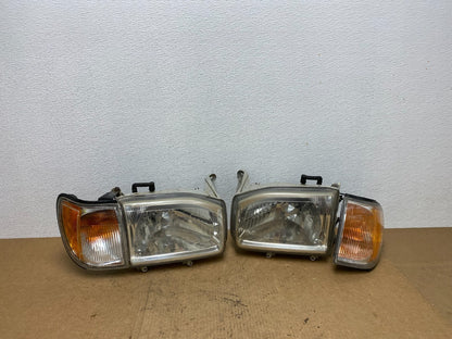 1999-2004 Nissan Pathfinder Left+Right Side Set Halogen Headlights Oem AC3302 DW0