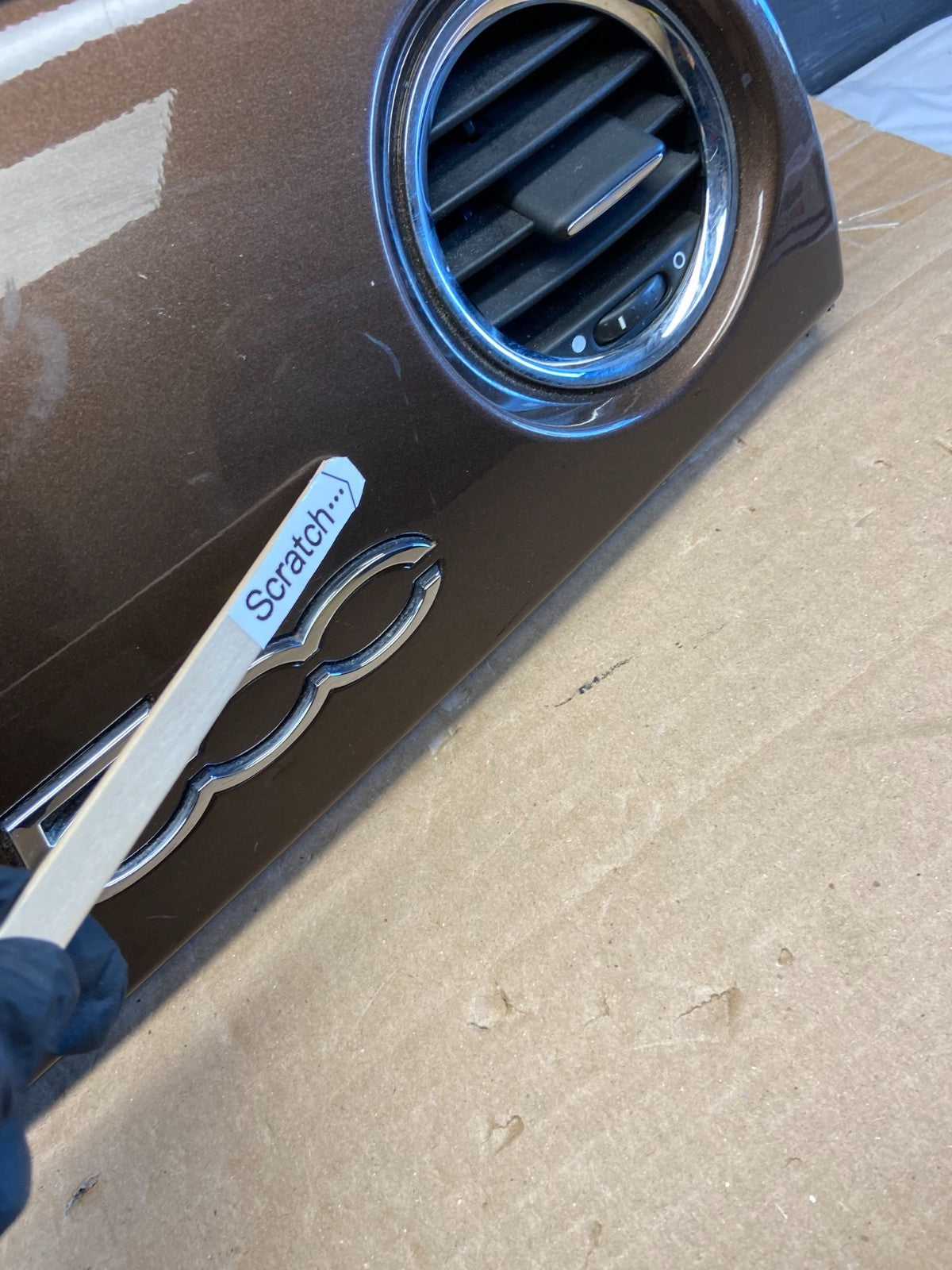 2012 to 2019 Fiat 500 Front Center Dashboard Vent Trim Bezel Blue ae3867 DG5