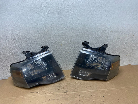 2007 - 2014 Ford Expedition Left+Right Side Headlights Halogen Oem AB4814 DW0