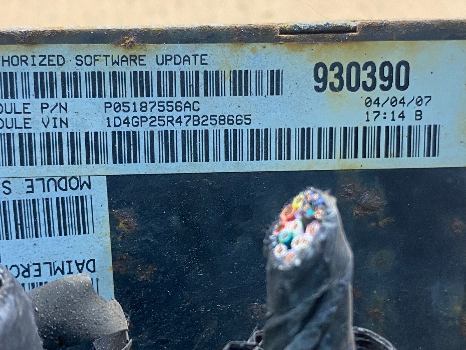 2007 Chrysler Town Country Caravan 3.3L Engine Control Unit ECU Module AG7052 DG2