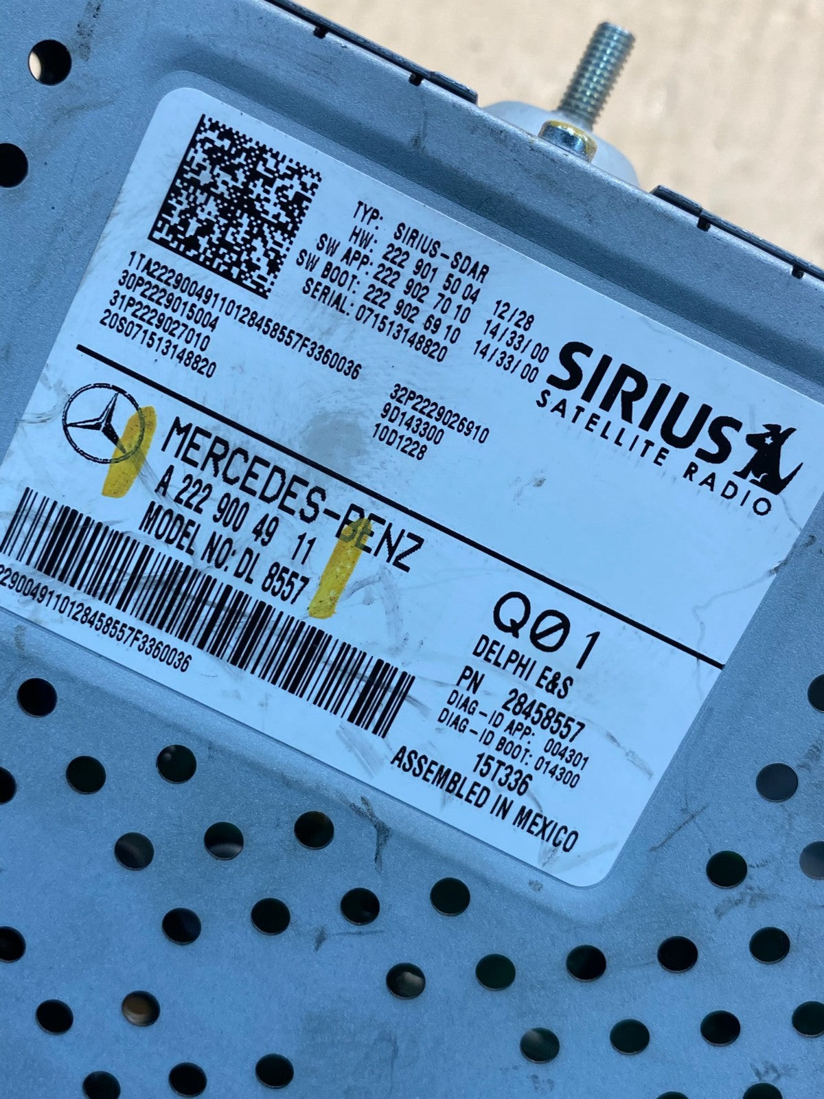 2014–2019 Mercedes CLA45 GLA45 Satellite Radio Receiver Control Module AI7250 DG2