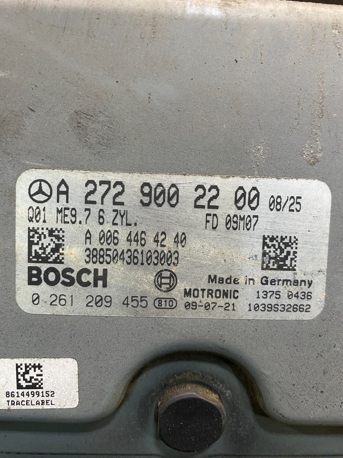 2006 - 2009 Mercedes R350 ML350 Engine Computer Module ECM ECU AD3530 DG2