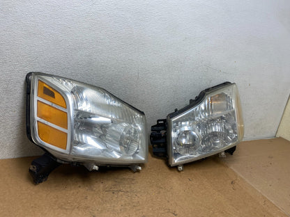 2004 to 2007 Nissan Armada Left+Right Side Set Headlights Oem S6968 DW2