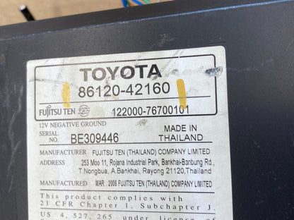 2006 to 2008 Toyota RAV4 Audio Equipment Radio Receiver AB9627 DG6