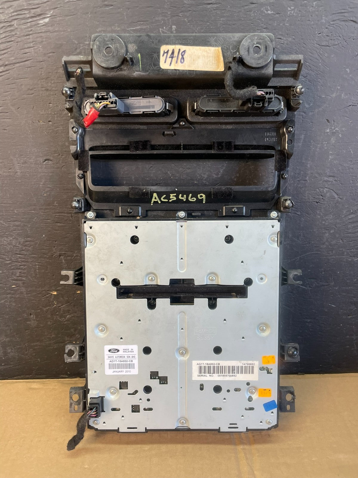 2010-2012 Ford Taurus Front Center Console Climate Radio Control Panel ac5469 DG3