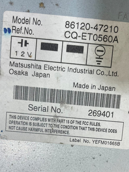 2006 to 2009 Toyota Prius OEM Radio AM/FM CD Player Oem X4122 DG10