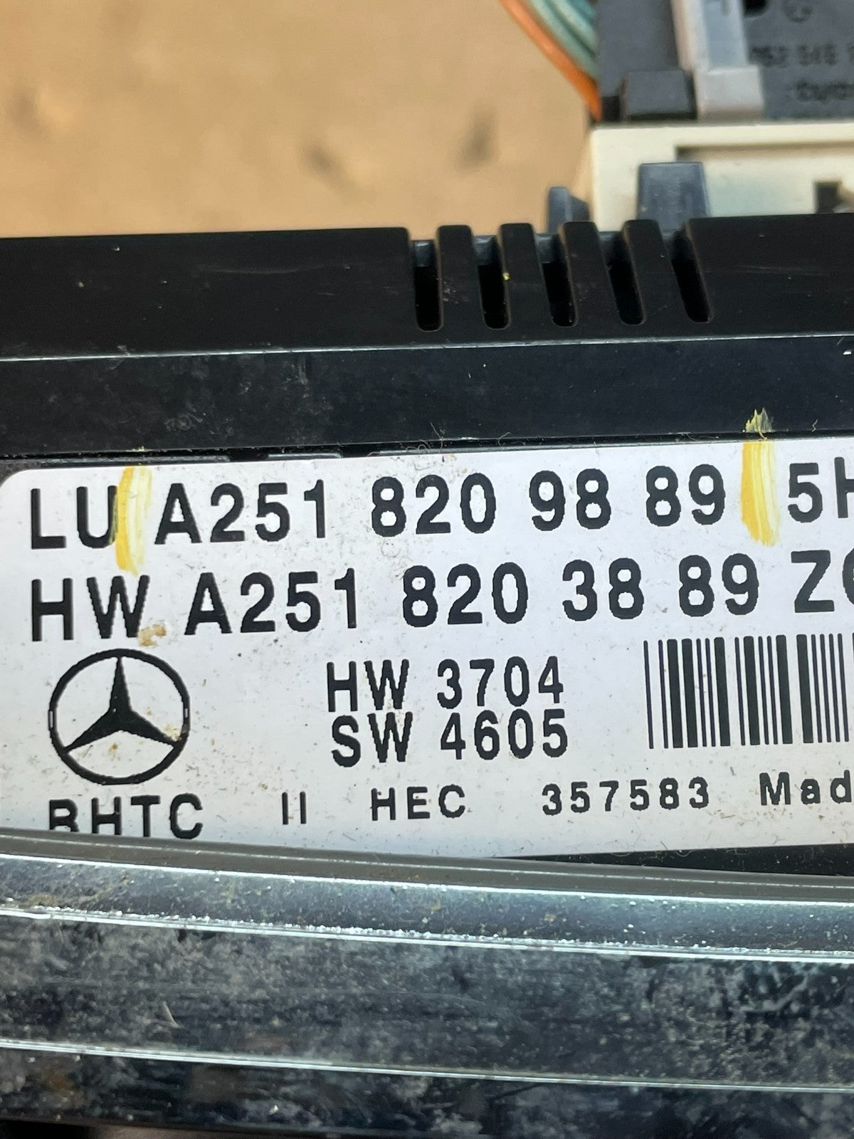 2006 to 2010 Mercedes W251 R350 AC Temp Heater Climate Control ac5468 DG8
