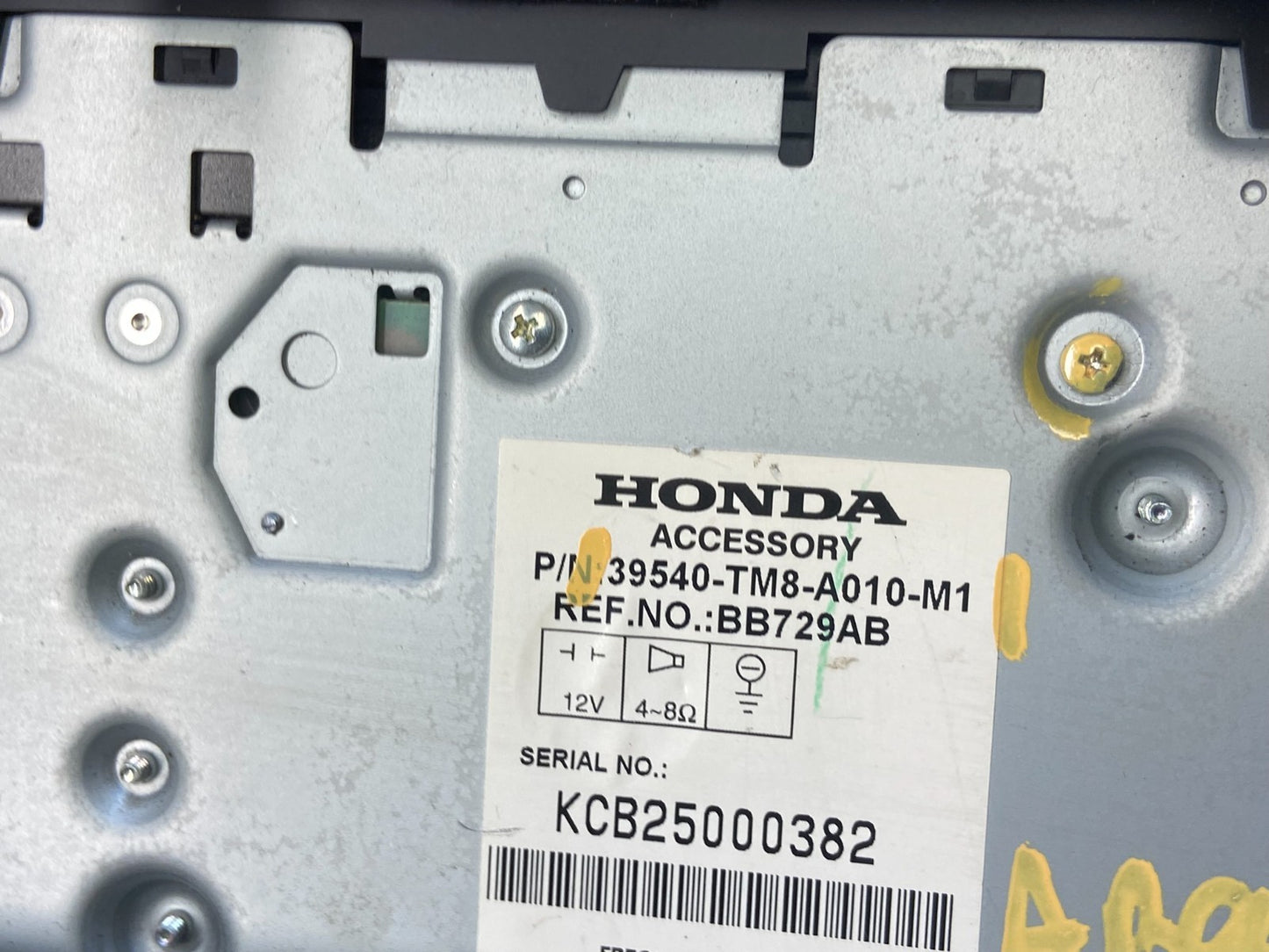 2010 to 2011 Honda Insight Navigation GPS Screen Display Radio AB9405 DG7