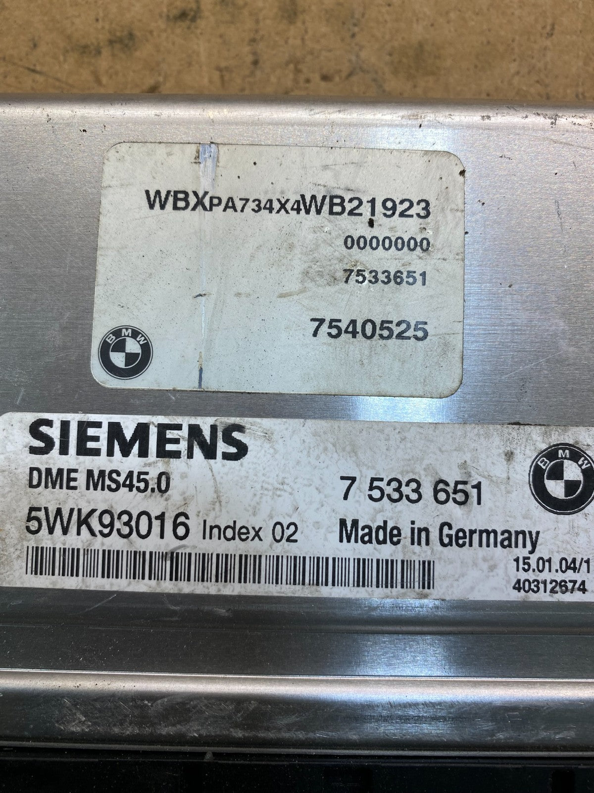 2004 2005 2006 Bmw X3 ECU ECM Engine Control Module Computer ac7004 DG2
