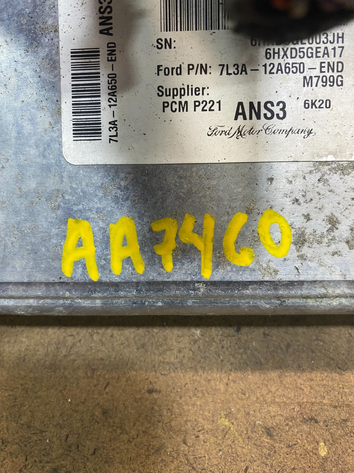 2006 Ford Van E150 E250 4.6L Engine Control Module ECU 7L3a-12a650-END AA7460 DG5