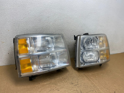 2007 to 2014 Chevrolet Silverado Left+Right Side Black Headlights AI6787 DW2