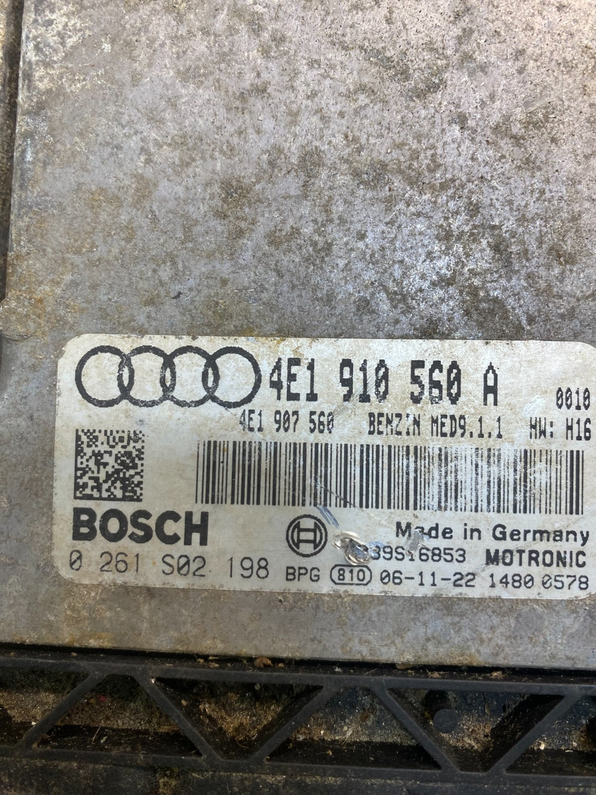 2007 2008 Audi A8 Engine Control Computer Ecu Ecm 4e1910560a AC2741 DG2