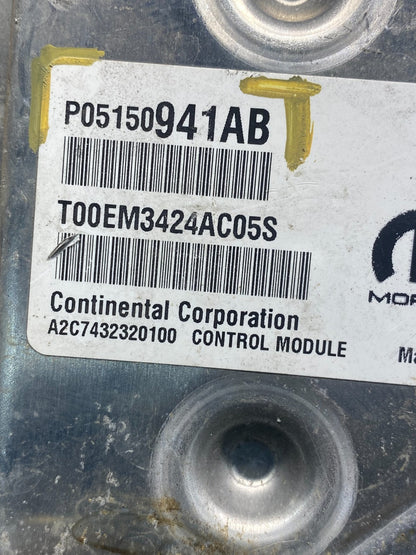 2015-2017 Jeep Compass Patriot Engine Control Module p05150941ab ECU AF6689 DW2