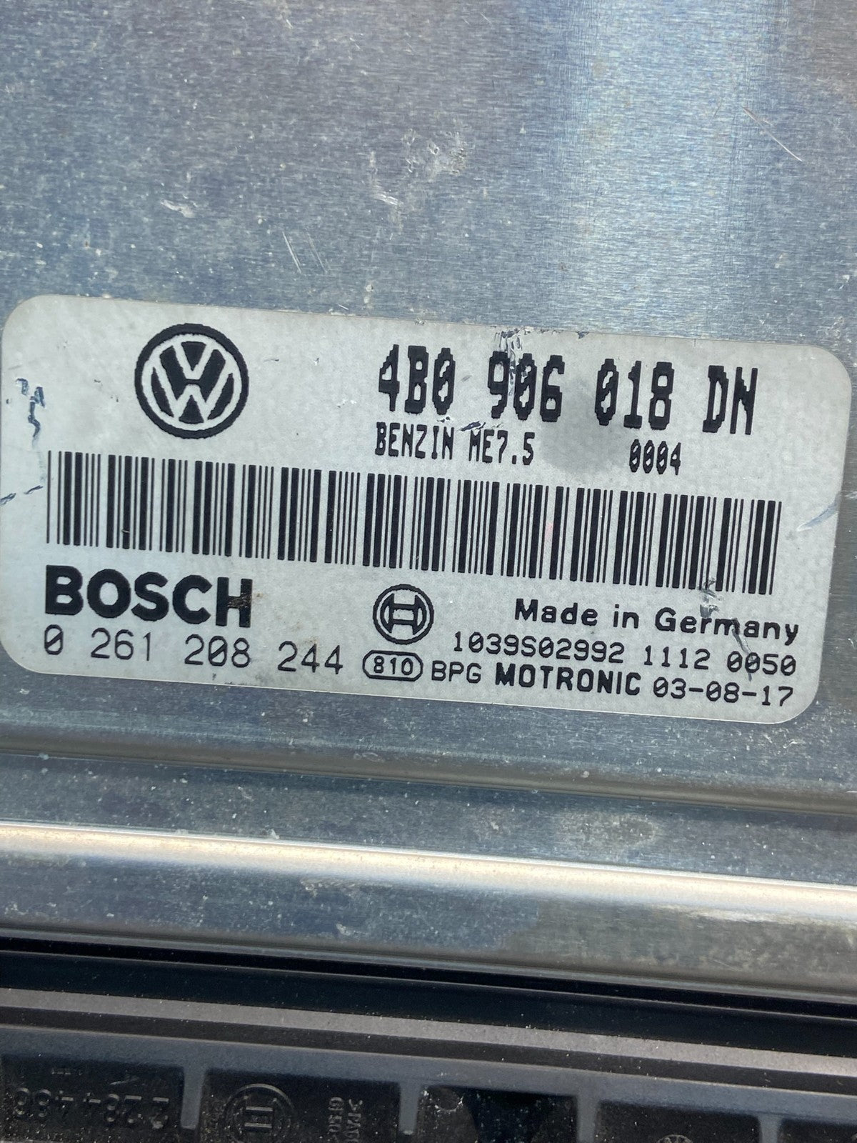 2004 Volkswagen Jetta Passat 1.8L ECM Engine Control Unit ECU AF9159 DG2