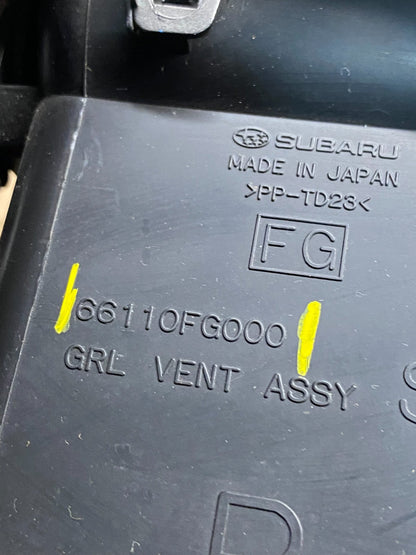 2008-2010 Subaru Impreza Dash Air Vent Climate Control Panel Bezel Trim Q9623 DG7
