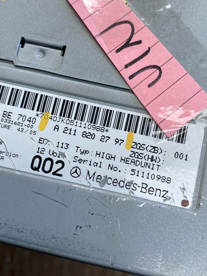 2005-2007 Mercedes-Benz S550 CLS550 Command Head Navigation Radio CD AB9537 DG5