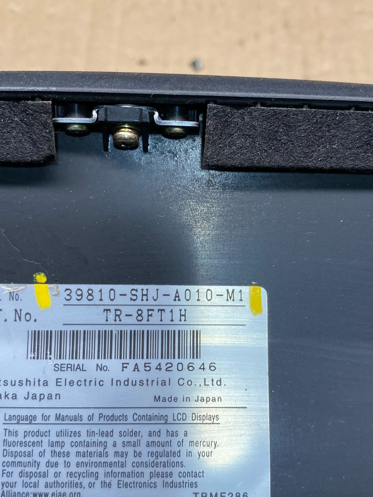 2005-2006 Honda Odyssey Information Display Screen 39810-SHJ-A010-M1 T1518 DG5