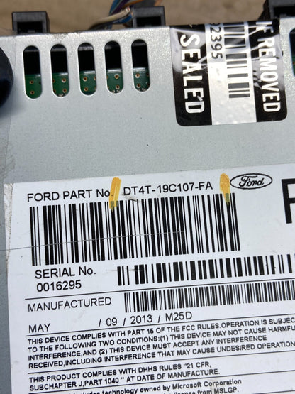 2012 to 2014 Ford Edge AM/FM Radio Reciever ah3624 DG5