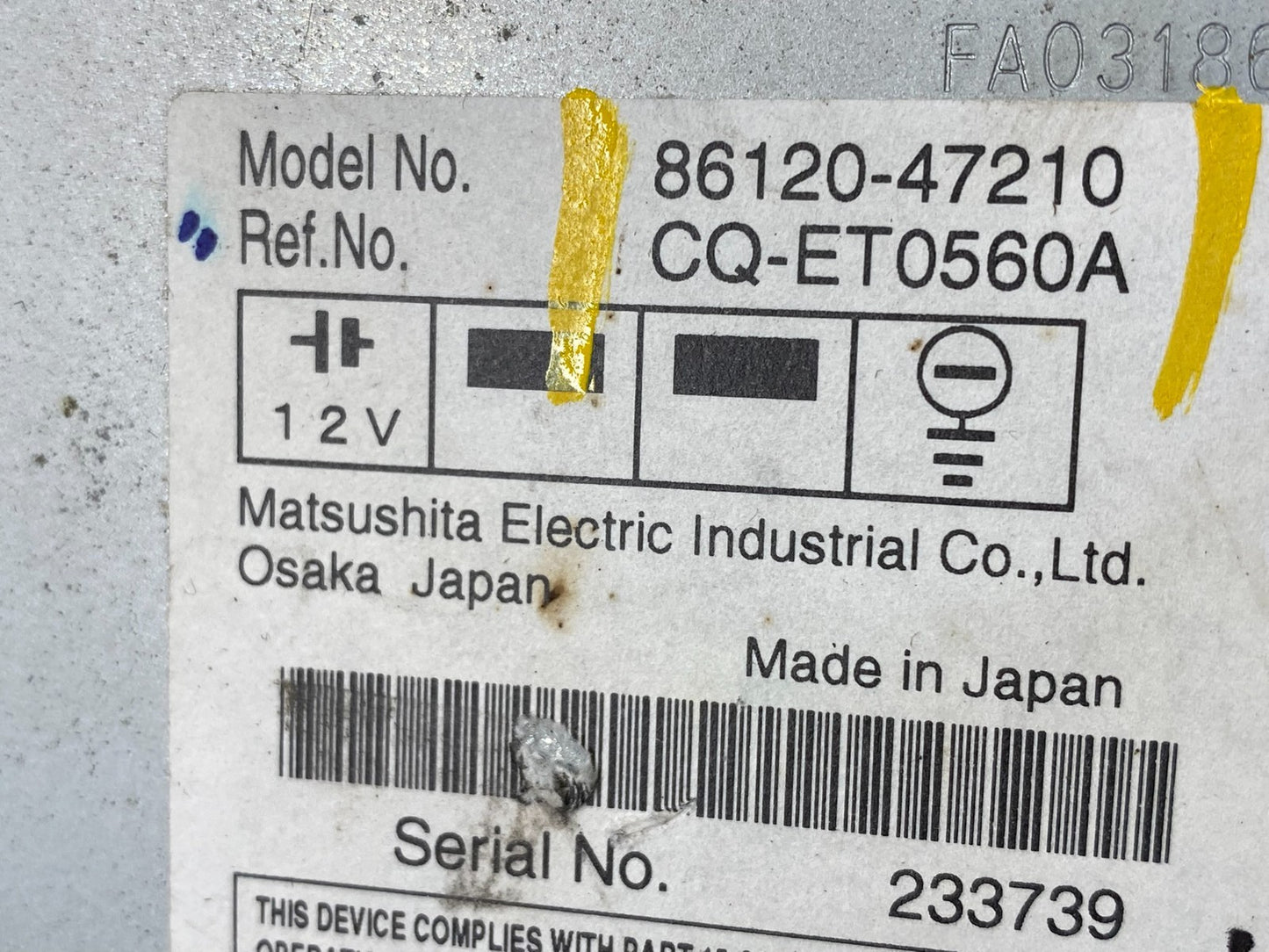 2006 to 2009 Toyota Prius OEM Radio AM/FM CD Player Oem X1440 DG4