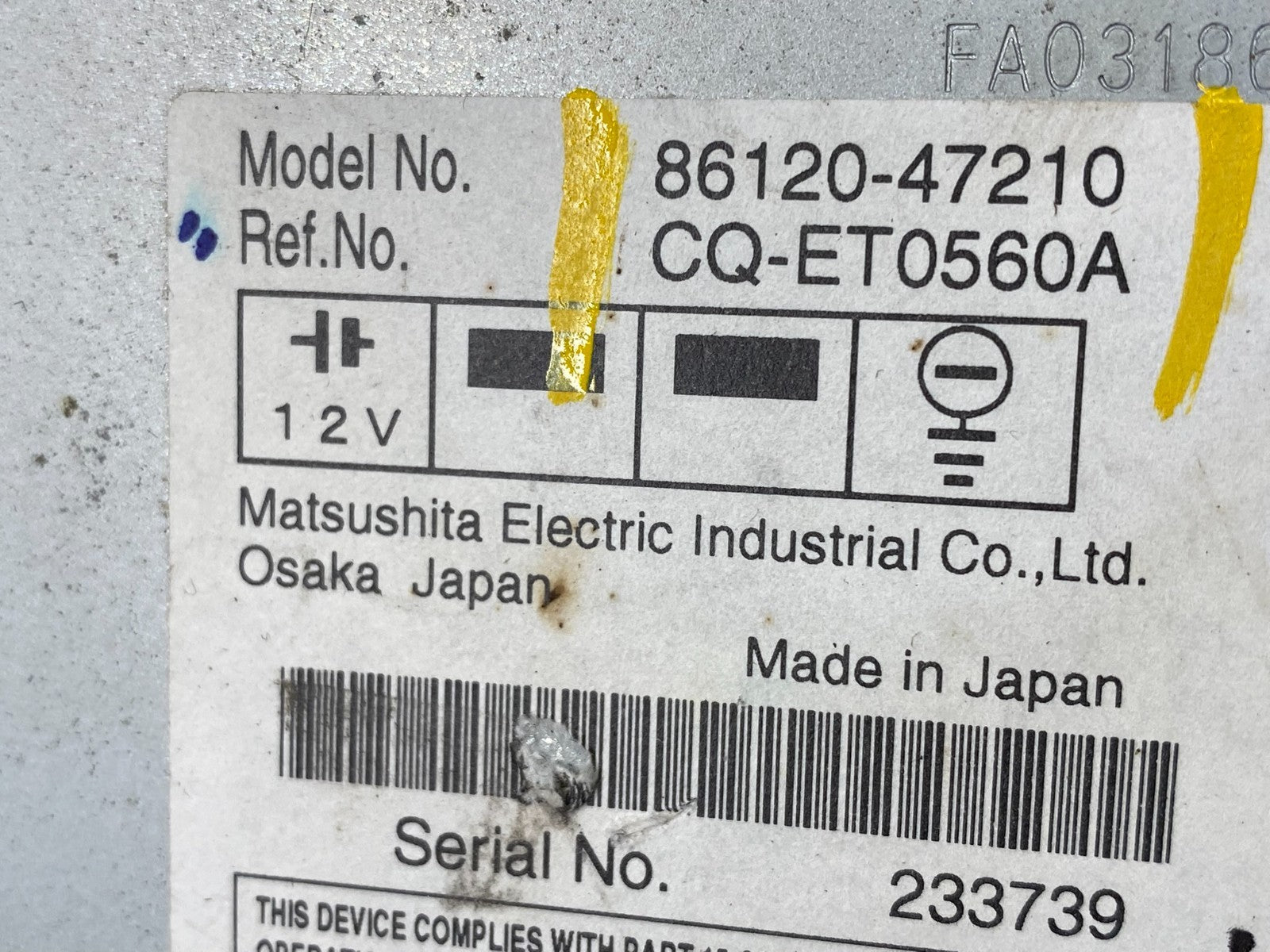 2006 to 2009 Toyota Prius OEM Radio AM/FM CD Player Oem X1440 DG4