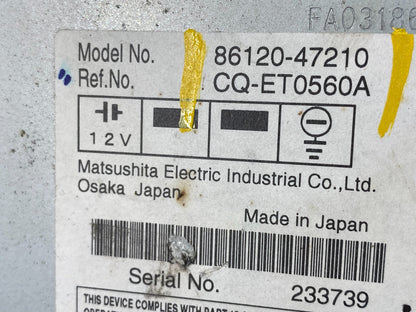 2006 to 2009 Toyota Prius OEM Radio AM/FM CD Player Oem X1440 DG4