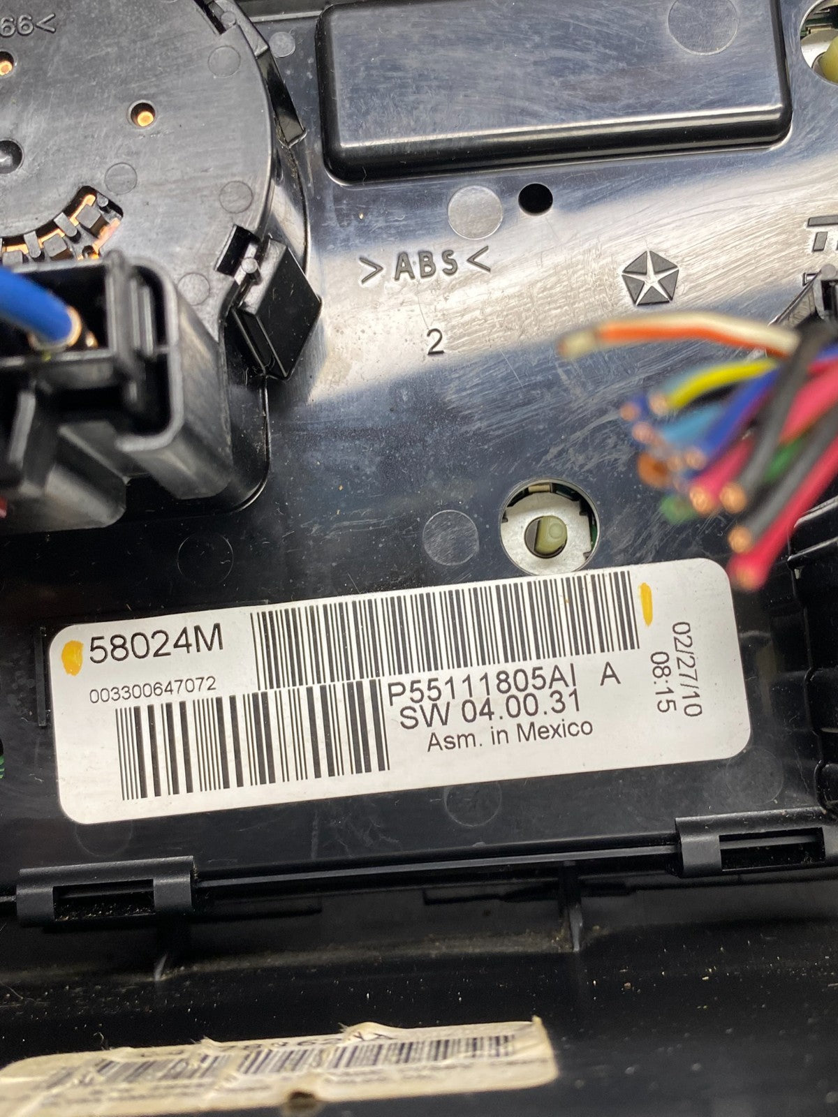 2008-2010 Dodge Grand Caravan Radio Bezel Climate Control AC Heater AH5230 DW4