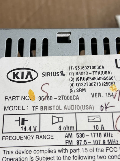 2011 2012 2013 Kia Optima Am Fm Cd Player Radio Screen Display af2736 DG5
