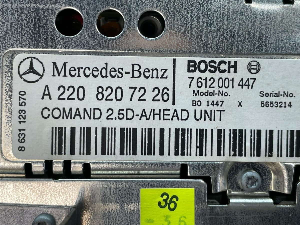 2000 2001 2002 Mercedes S430 S500 Radio Navigation Screen Display AI0557 DG10