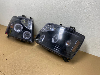 2007-2013 Chevrolet Suburban Tahoe Left+Right Set LED Black Headlights AC5796 DG1