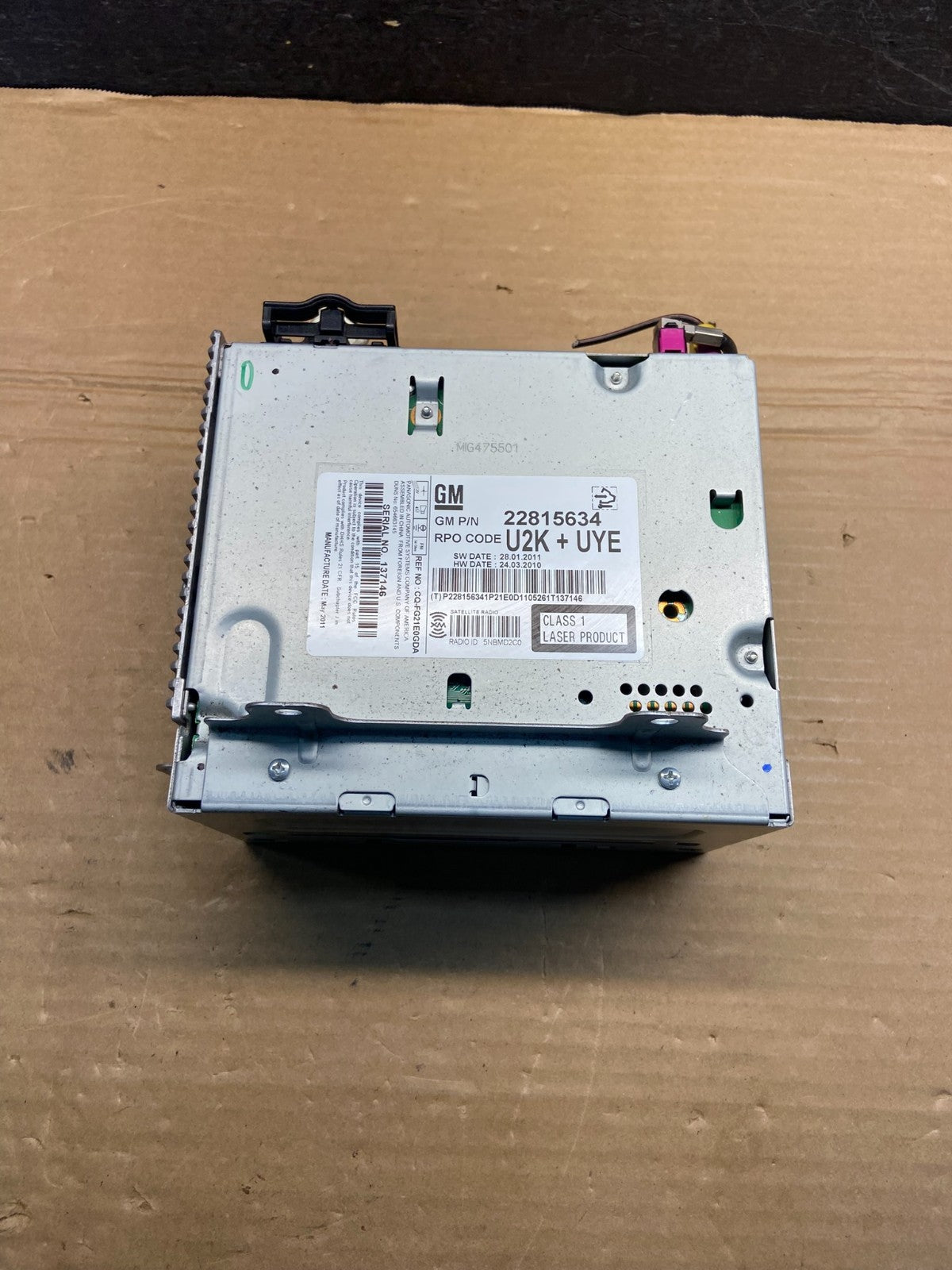 2011 to 2012 Chevrolet Equinox Cruze Radio Cd Receiver 22815634 ae4610 DG3