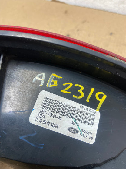 2011-2013 Ford Fiesta Sedan Right Passenger RH Side Tail Light AG2319 LK6