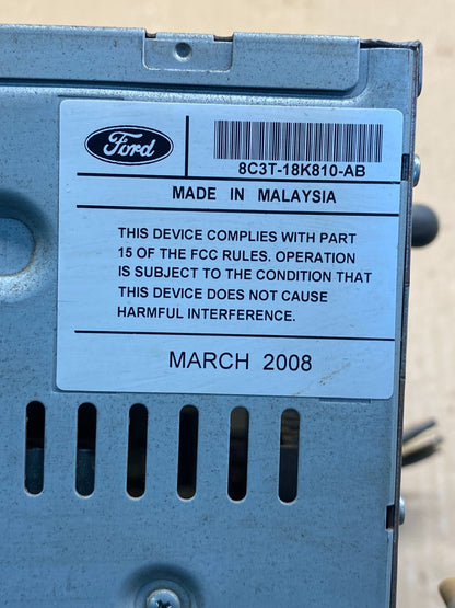 2008 2009 2010 Ford F250 F350 Radio Audio AM/FM Receiver AG1885 DG6