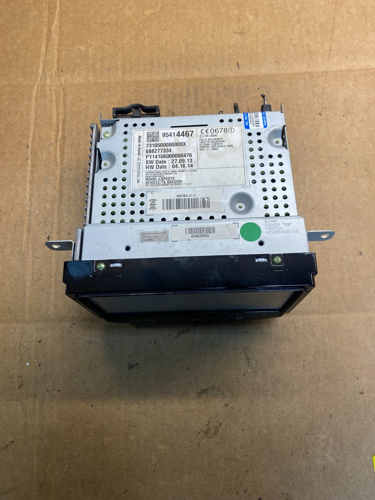 2013 2016 Chevy Sonic Radio Receiver Display Screen AM FM MP3 AB3708 DG3