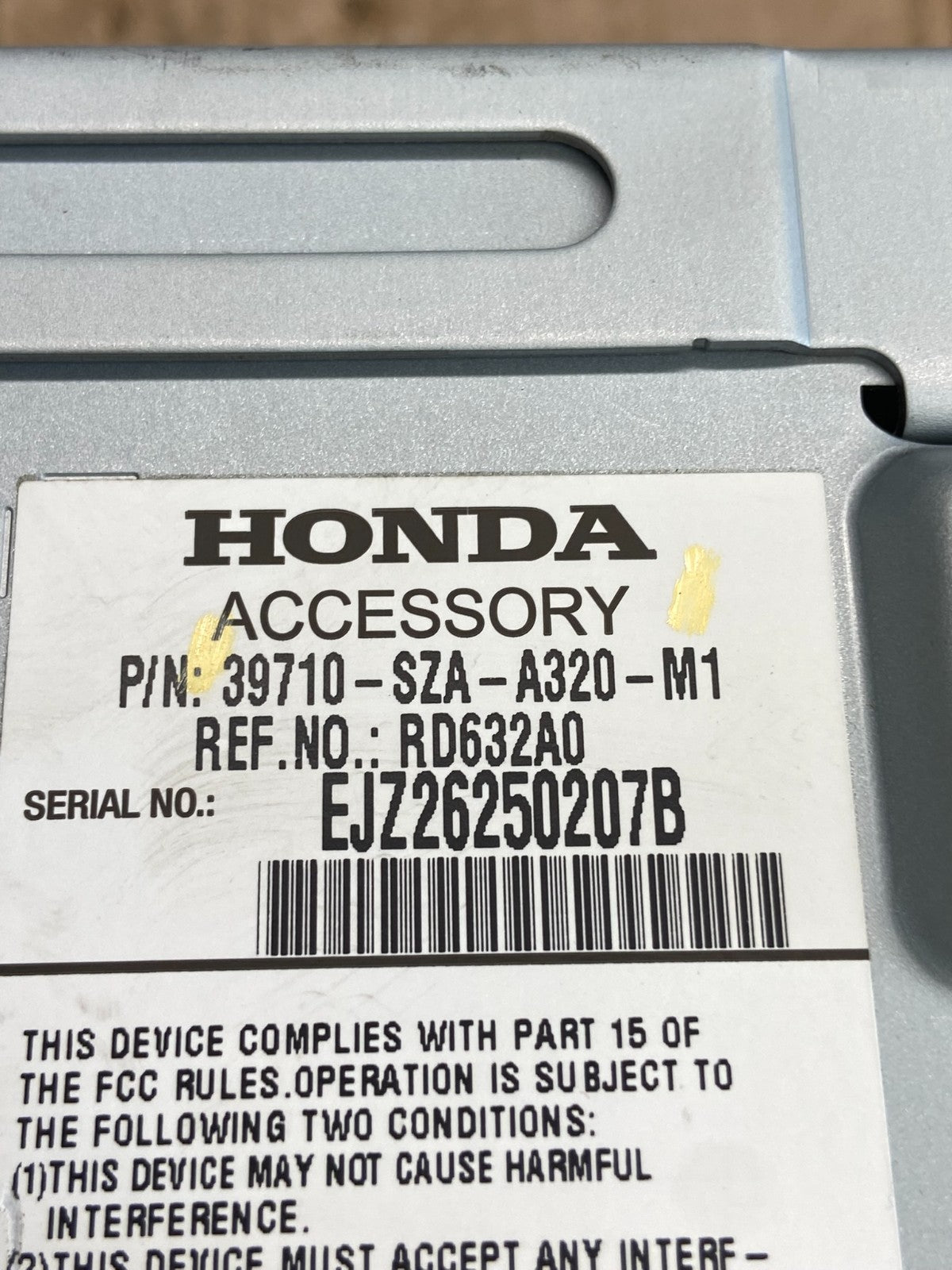 2012 to 2015 Honda Pilot Information Display Screen AE4323 DW7