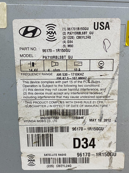 2012 2013 2014 Hyundai Accent Radio Cd Mp3 Player AI9924 DW6