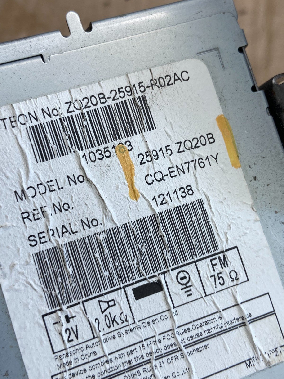 2008-2012 Nissan Pathfinder Radio Receiver 6 Disc Bose Audio ae1735 DG5