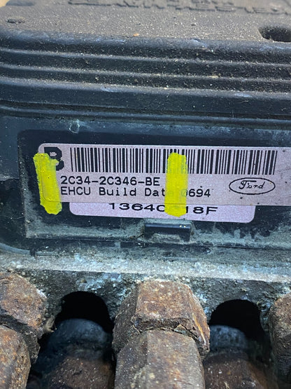 1999 to 2000 Ford F250 F350 SRW ABS Pump Control OEM 2c342c346be z4988 VDG6