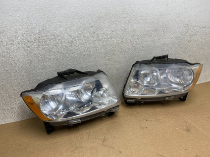2011-2013 Jeep Grand Cherokee Left+Right Halogen Headlights W8417 DW2